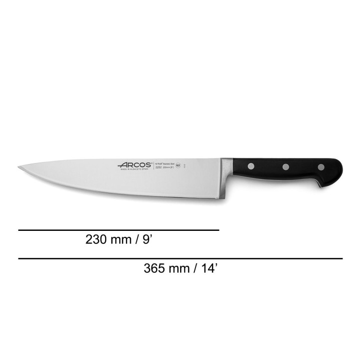 ARCOS SERIE OPERA: CUCHILLO COCINERO 230mm. Ref.225200