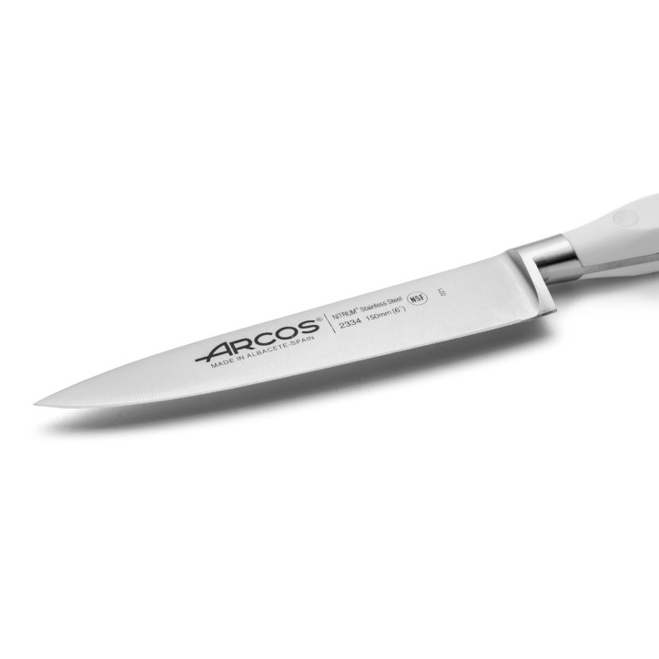 ARCOS SERIE RIVIERA BLANCO: CUCHILLO COCINERO 160mm. FORJADO Ref.233424