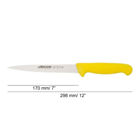 ARCOS SERIE INYECTADA: AMARILLO CUCHILLO LENGUADO 170mm. Ref.293100