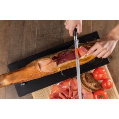 ARCOS SERIE RIVIERA NEGRO: CUCHILLO JAMONERO 300mm. FORJADO Ref.231100