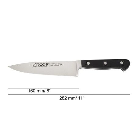 ARCOS SERIE CLASICA: CUCHILLO COCINERO 160mm. Ref.255000