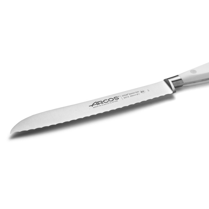 ARCOS SERIE RIVIERA BLANCO: CUCHILLO PANERO 200mm. FORJADO Ref.231324