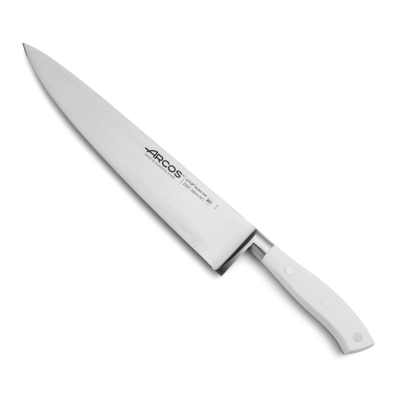 ARCOS SERIE RIVIERA BLANCO: CUCHILLO CEBOLLERO 250mm  FORJADO Ref.233724