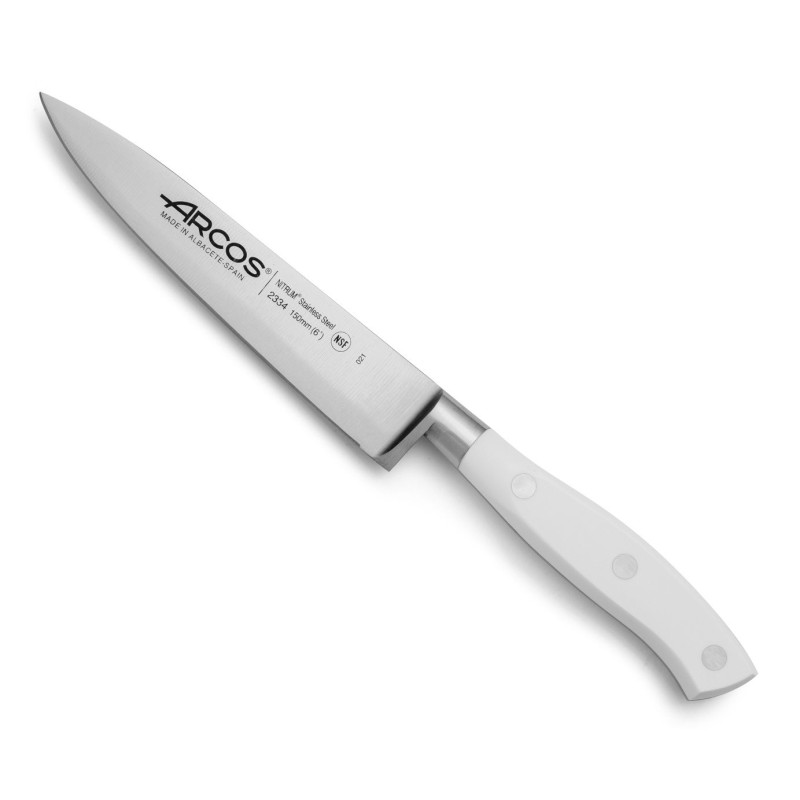 ARCOS SERIE RIVIERA BLANCO: CUCHILLO COCINERO 160mm. FORJADO Ref.233424