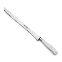 ARCOS SERIE RIVIERA BLANCO: CUCHILLO JAMONERO ALVEOLADO 250mm. FORJADO Ref.231024