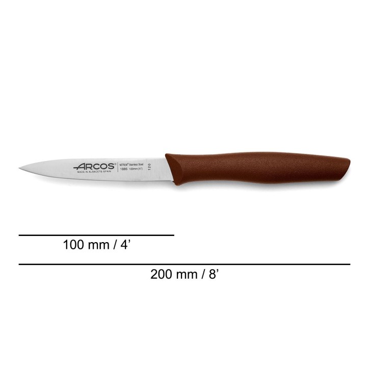 ARCOS SERIE INYECTADA: CUCHILLO MONDADOR 100mm. MARRON Ref.188628