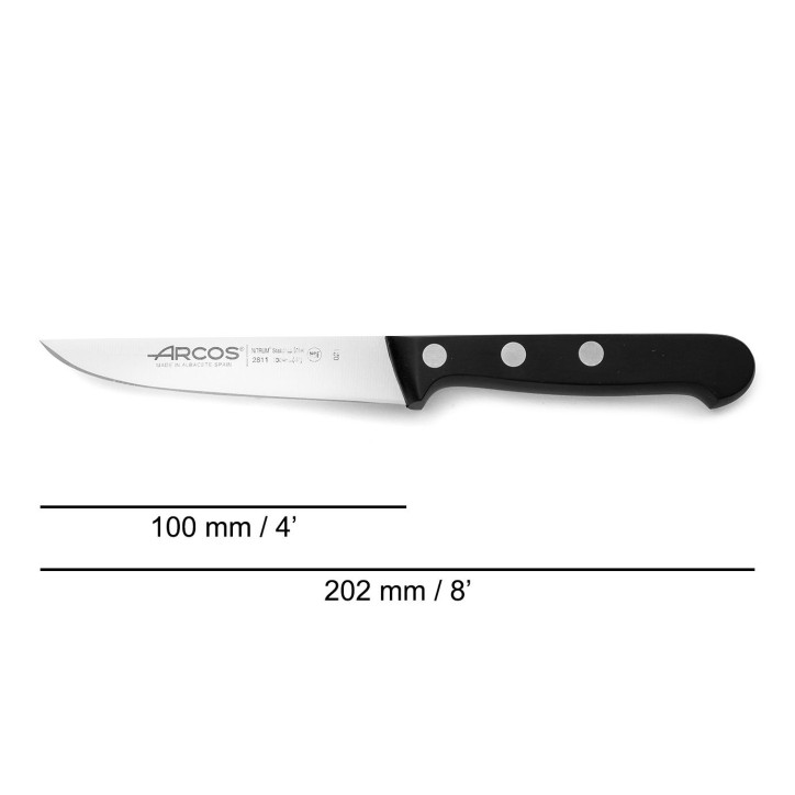 ARCOS SERIE UNIVERSAL: CUCHILLO VERDURA 100mm. Ref.281104