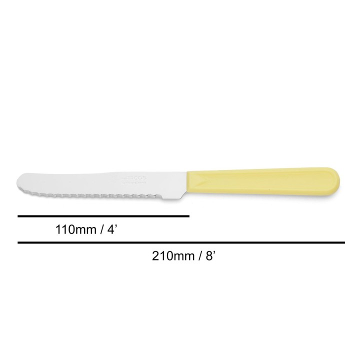 ARCOS: CUCHILLO CHULETERO - Mango Polipropileno - AMARILLO - Ref.802900