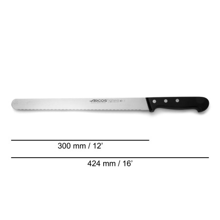 ARCOS SERIE UNIVERSAL: CUCHILLO PASTELERO CON SIERRA 300mm. Ref.284304