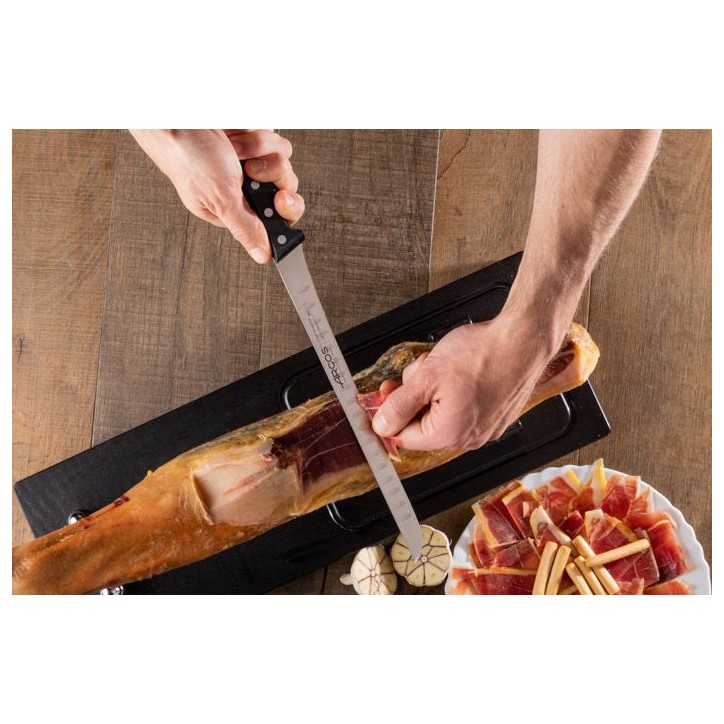 ARCOS SERIE UNIVERSAL: CUCHILLO JAMONERO FLEXIBLE ALVEOLOS 280mm. Ref.281901