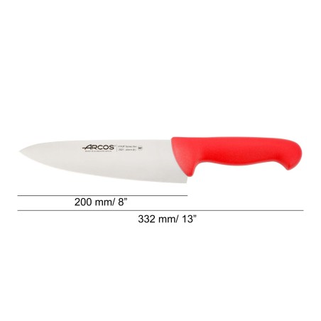 ARCOS SERIE INYECTADA: ROJO CUCHILLO COCINERO 200mm. Ref.292122