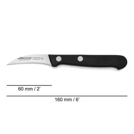 ARCOS SERIE UNIVERSAL: CUCHILLO MONDADOR CURVO 60mm. Ref.280004