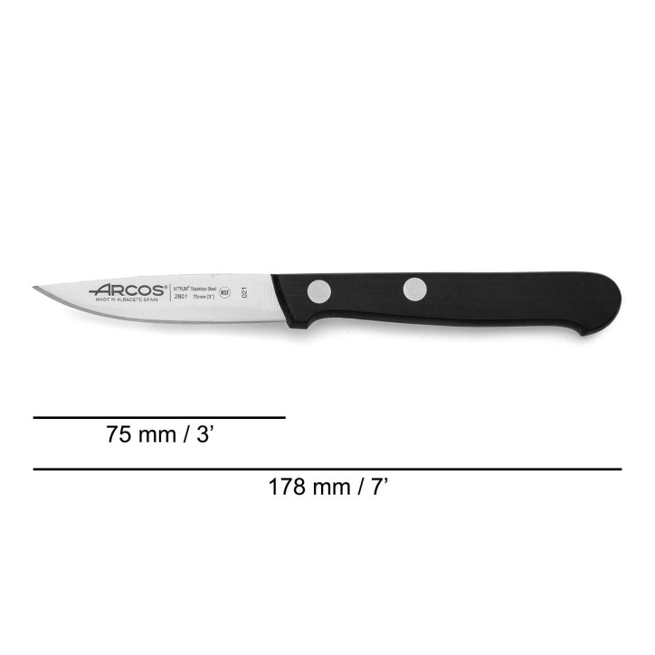 ARCOS SERIE UNIVERSAL: CUCHILLO MONDADOR 75mm. Ref.280104