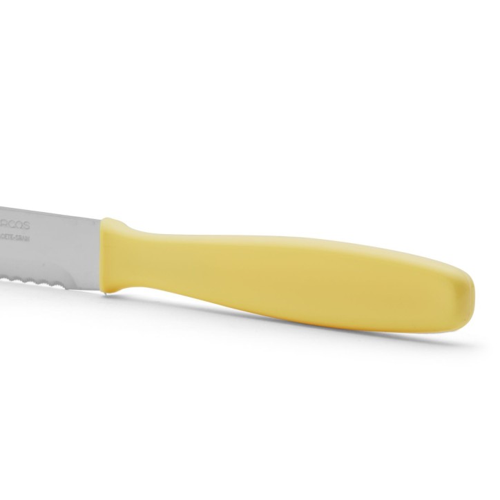 ARCOS: CUCHILLO DE MESA POLIPROPILENO AMARILLO 123mm. Ref.370200